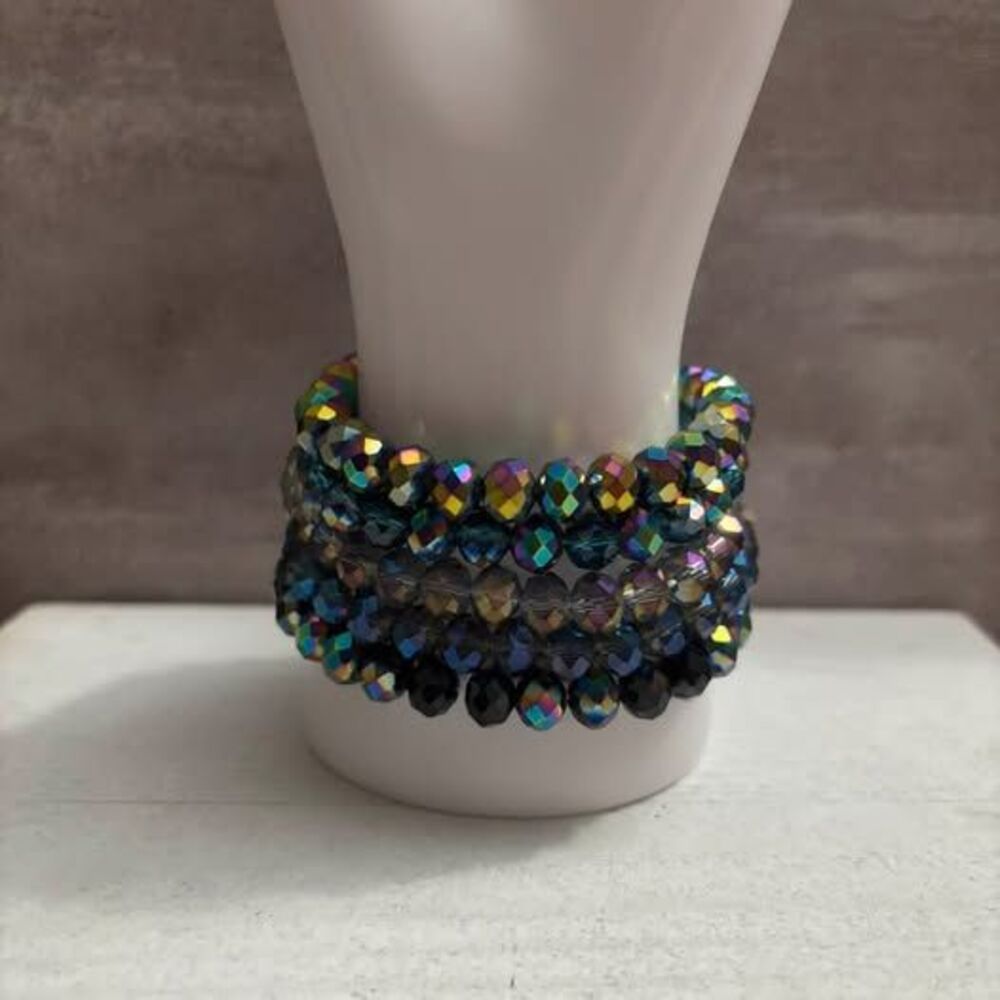 Handmade Beaded Bracelet Stack 0272